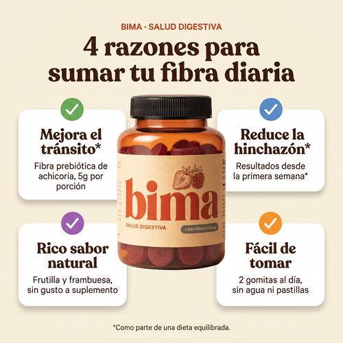 BIMA · Fibra en gomitas — Frutos rojos