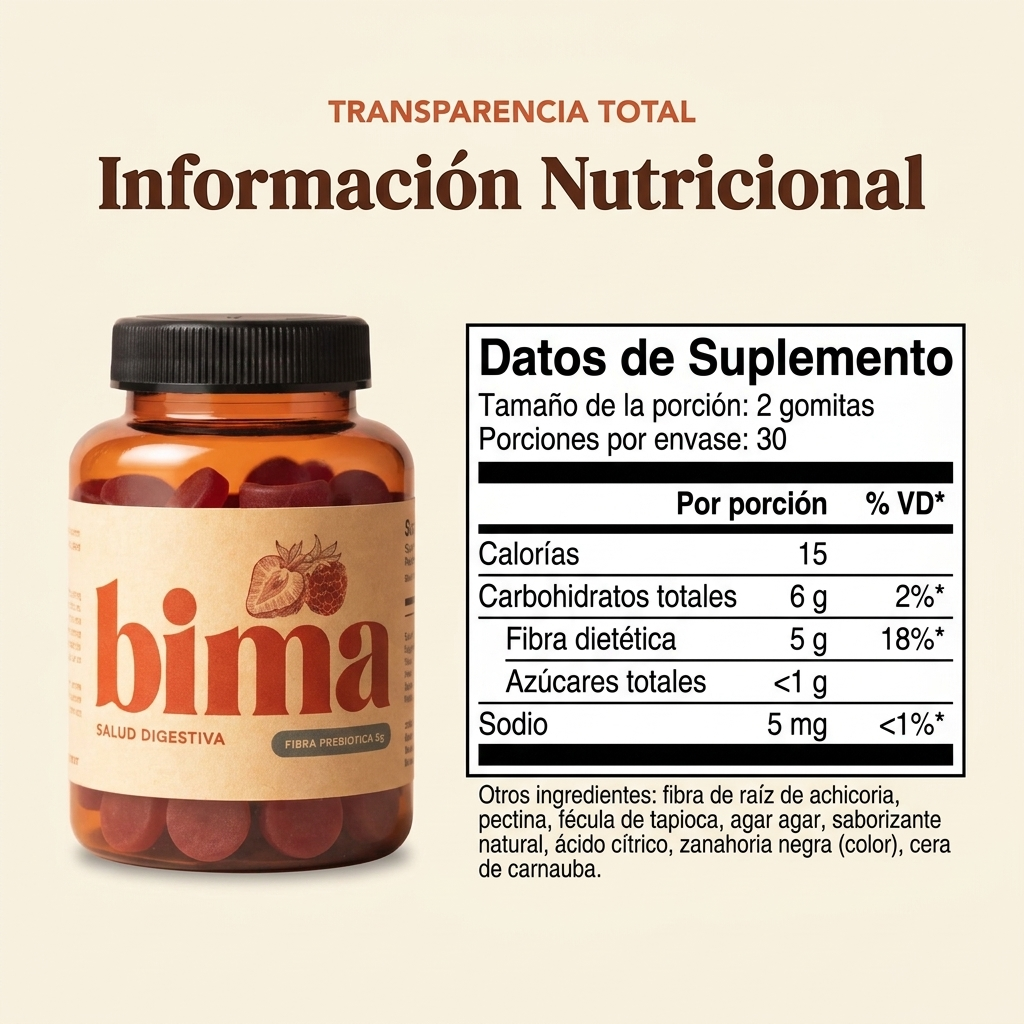 BIMA · Fibra en gomitas — Frutos rojos